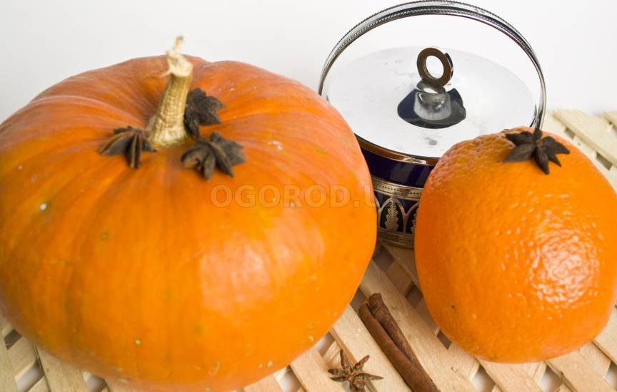 Ингредиенты для приготовления джема из тыквы с апельсинами