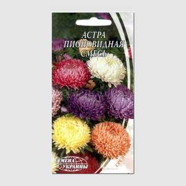 Кликните для увеличения изображения Семена астры пионовидной, смесь, ТМ «СЕМЕНА УКРАИНЫ» - 0,25 грамма