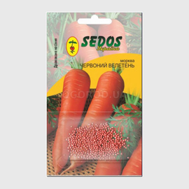 Фото Семена моркови «Красный великан» дражированные, TM SEDOS - 400 семян