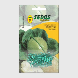 Фото Семена капусты белокочанной «Золотой гектар» дражированные, ТМ SEDOS - 100 семян
