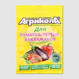 «Агрикола для томатов, перцов, баклажанов» №3 - комплексное удобрение, ТМ «Грин Бэлт» - 50 грамм