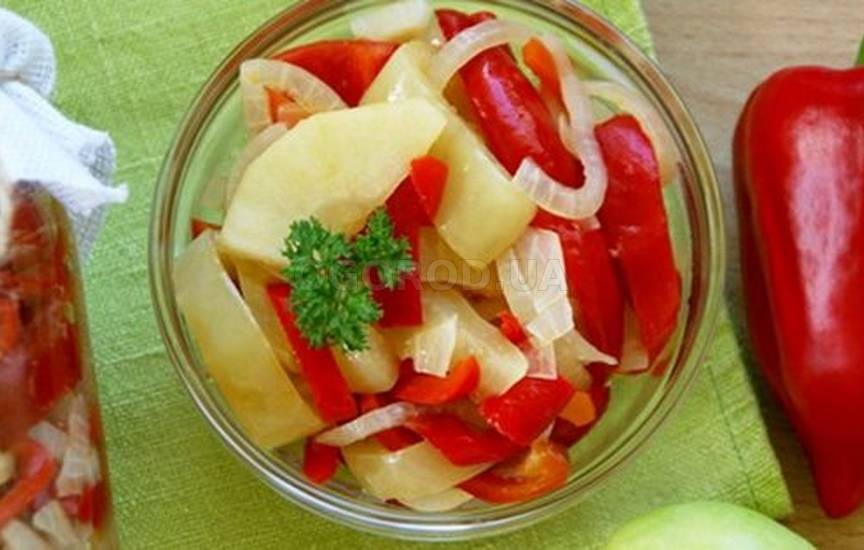 Салат из перца и яблок