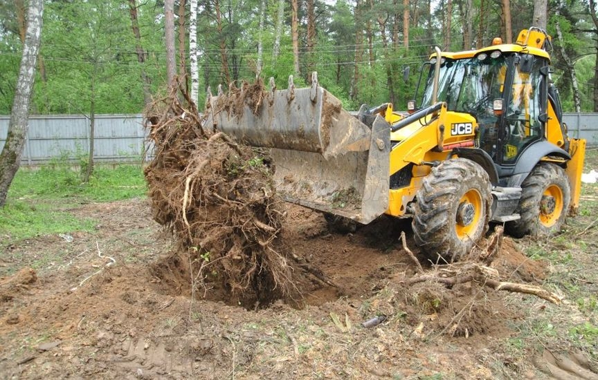 Механические способы выкорчевывания деревьев