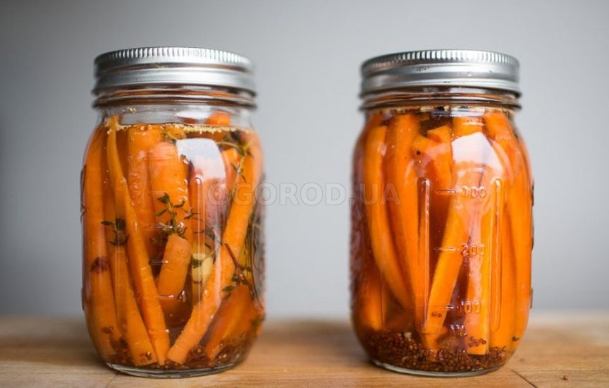 Законсервированная морковь в натуральном виде