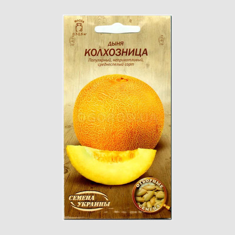 Кликните для увеличения изображения Семена дыни «Колхозница», ТМ «СЕМЕНА УКРАИНЫ» - 2 грамма
