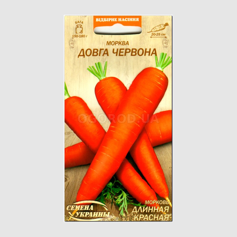 Кликните для увеличения изображения Семена моркови «Длинная красная», ТМ «СЕМЕНА УКРАИНЫ» - 2 грамма