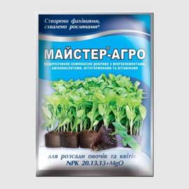 «Мастер-Агро для рассады овощей и цветов» - комплексное удобрение, ТМ «Караван» - 25 грамм