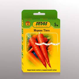 Семена моркови «Тинга» на водорастворимой ленте, ТМ SEDOS - 5 м (170 семян)