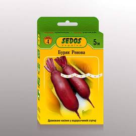 Семена свеклы «Ренова» на водорастворимой ленте, ТМ SEDOS - 5 м (100 семян)