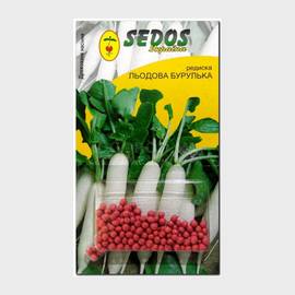 Семена редиса «Ледяная сосулька» дражированные, ТМ SEDOS - 100 семян