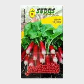 Семена редиса «18 дней» дражированные, ТМ SEDOS - 100 семян