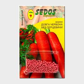 Семена моркови «Красная длинная без сердцевины» дражированные, ТМ SEDOS - 400 семян