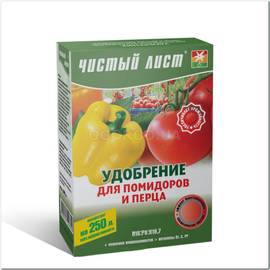 Удобрение для помидоров и перца, ТМ «Чистый Лист» - 300 грамм
