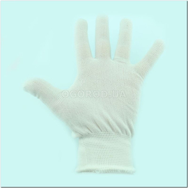 Перчатки нейлоновые белые, пр-во Украина - 1 пара