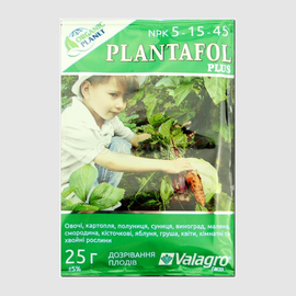 «PLANTAFOL - созревание плодов (5-15-45)» - удобрение, ТМ Valagro - 25 грамм