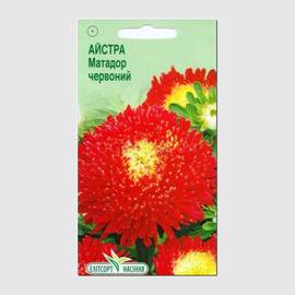 УЦЕНКА - Семена астры китайской «Матадор» красной, ТМ Елітсортнасіння - 10 семян
