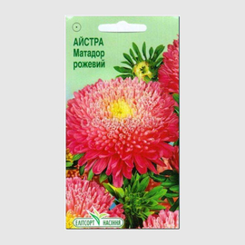 УЦЕНКА - Семена астры китайской «Матадор» розовой, ТМ Елітсортнасіння - 10 семян