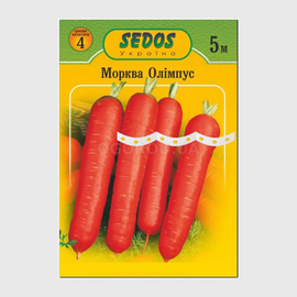 Фото Семена моркови «Олимпус» дражированные на водорастворимой ленте, ТМ SEDOS - 5 м (250 семян)
