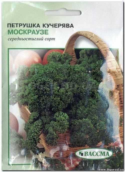 Кликните для увеличения изображения Семена петрушки кучерявой «Москраузе», ТМ «ВАССМА» - 20 грамм