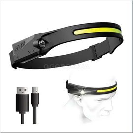 Фонарик налобный с датчиком движения G28, ТМ Bailong