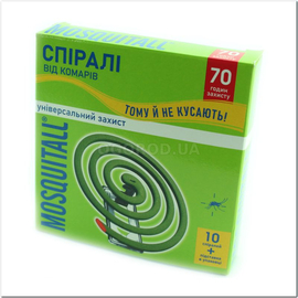Спирали от комаров, ТМ MOSQUITALL - 10 спиралей