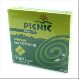 Спирали от комаров, ТМ Picnic Family - 10 спиралей