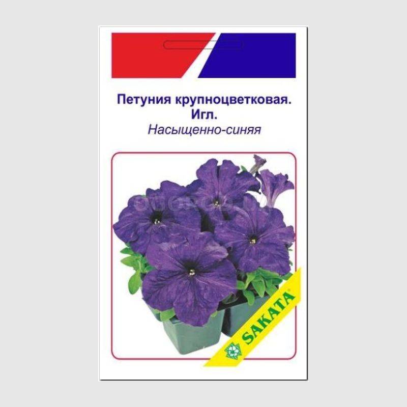 Кликните для увеличения изображения Семена петунии крупноцветковой «Игл», насыщено-синей / Petunia grandiflora «Eagle» F1, ТМ SAKATA - 20 драже