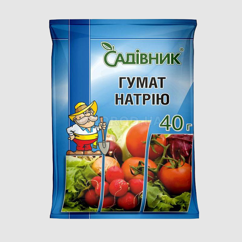 Кликните для увеличения изображения Гумат натрия(органо-минеральное удобрение), ТМ «Садівник» - 50 грамм