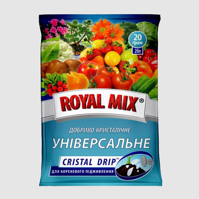 Кликните для увеличения изображения Royal Mix удобрение кристаллическое универсальное, ТМ Royal Mix - 20 грамм