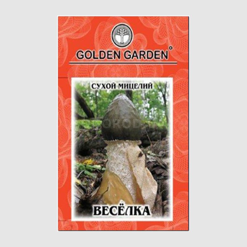 Кликните для увеличения изображения Сухой мицелий гриба «Весёлка», ТМ Golden Garden - 10 грамм