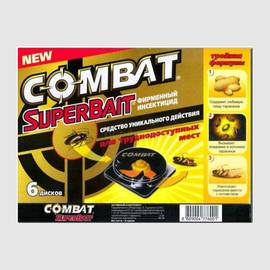 «Комбат СуперБайт» - инсектицид для уничтожения тараканов, Combat SuperBait - 6 дисков