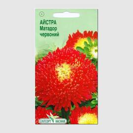 Семена астры китайской «Матадор» красной, ТМ Елітсортнасіння - 10 семян
