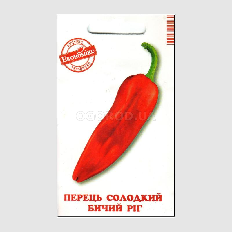 Кликните для увеличения изображения Семена перца сладкого «Бычий рог желтый», ТМ «Елітсортнасіння» - 0,2 грамма