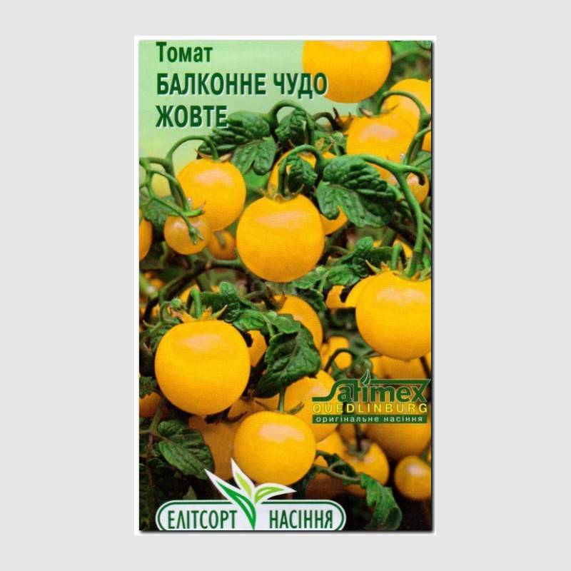 Кликните для увеличения изображения УЦЕНКА - Семена томата «Балконное чудо желтое», ТМ «Елітсортнасіння» - 0,1 грамм