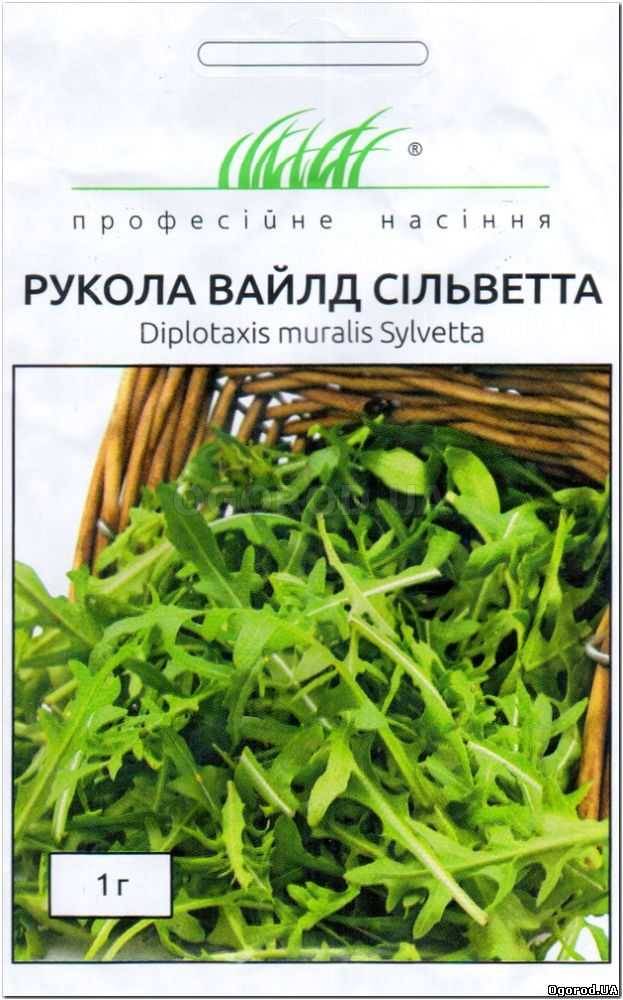 Кликните для увеличения изображения Семена рукколы «Вайлд Сильветта», ТМ Anseme - 1 грамм