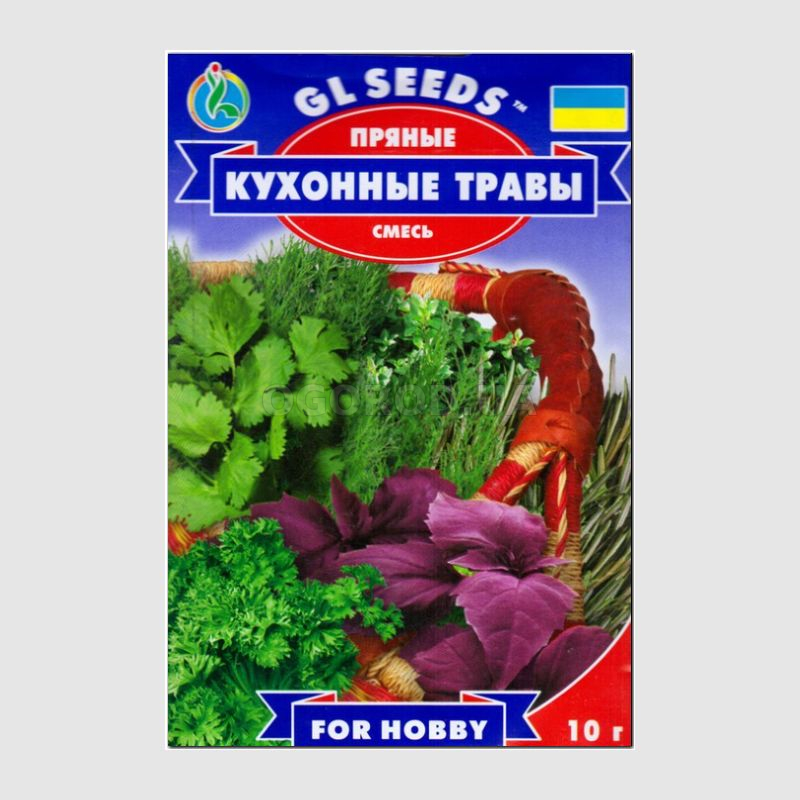Кликните для увеличения изображения Семена ароматной смеси «Кухонные травы», ТМ GL Seeds - 10 грамм