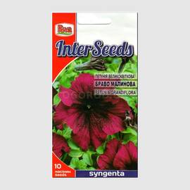 Семена петунии крупноцветковой, малиновой «Браво», ТМ Syngenta - 10 семян