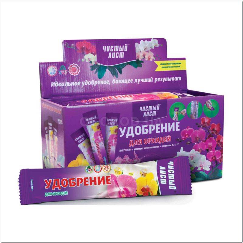 Кликните для увеличения изображения Удобрение для орхидей, ТМ «Чистый Лист» - 100 грамм