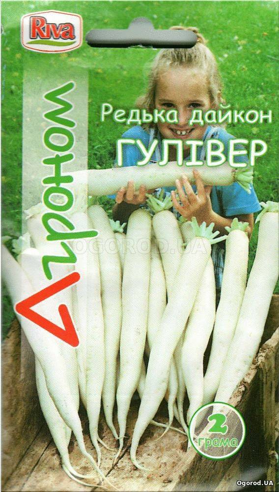 Кликните для увеличения изображения Семена редьки дайкон «Гулливер», ТМ «Агроном» - 2 грамма